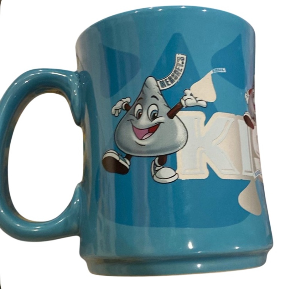 Hershey's Kisses Large Blue Ceramic Coffee Cup Mug - Hershey Company 16oz